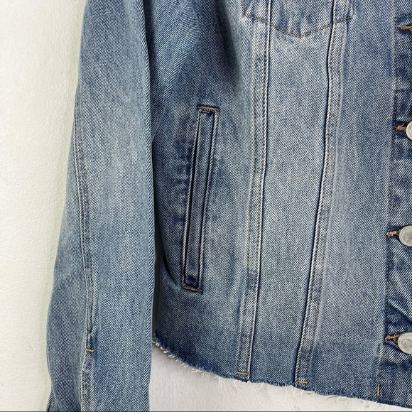 Blank NYC Distressed Denim Jacket NWT SZ M - Picture 7 of 12